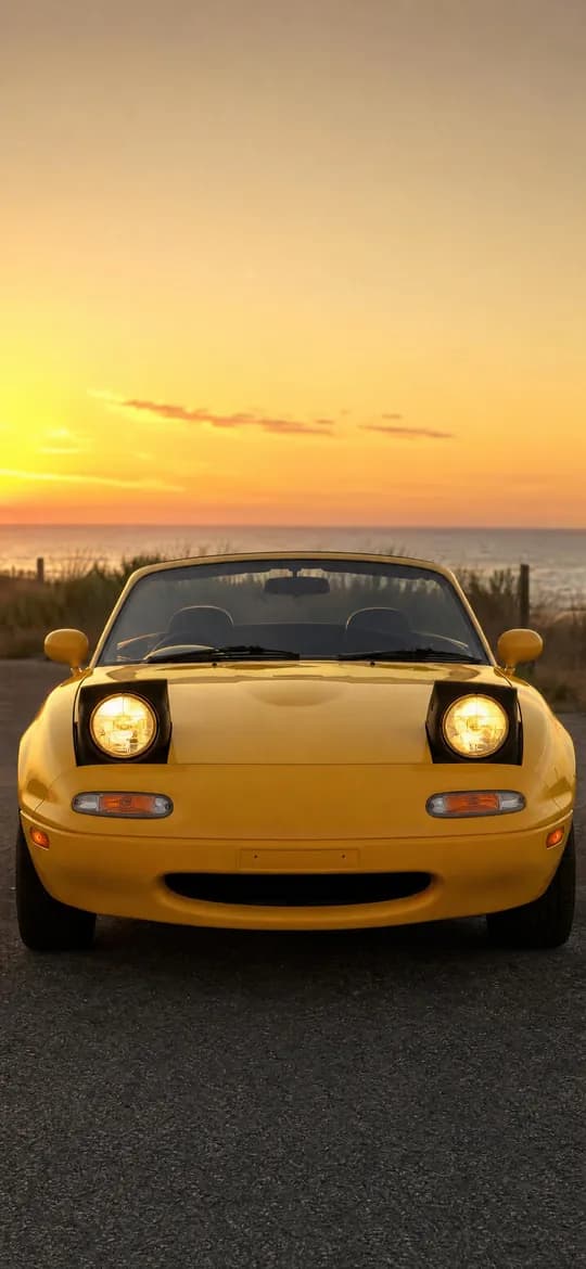 Mazda Miata NA pop-up headlights, phone wallpaper