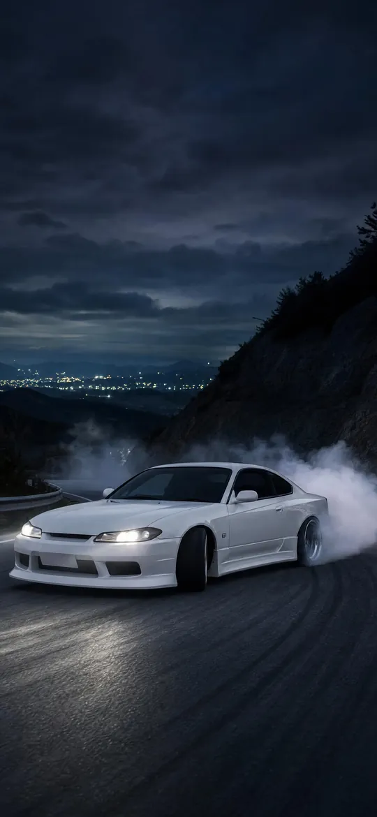 Nissan Silvia S15 drifting, phone wallpaper
